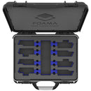 Foama N910 Case for 4 Sennheiser G4 Lav Lenses (Black with Blue Insert)