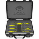Foama N910 Case for 4 Sennheiser G4 Lav Lenses (Black with Yellow Insert)