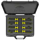 Foama N910 Case for 4 Sennheiser G4 Lav Lenses (Black with Yellow Insert)