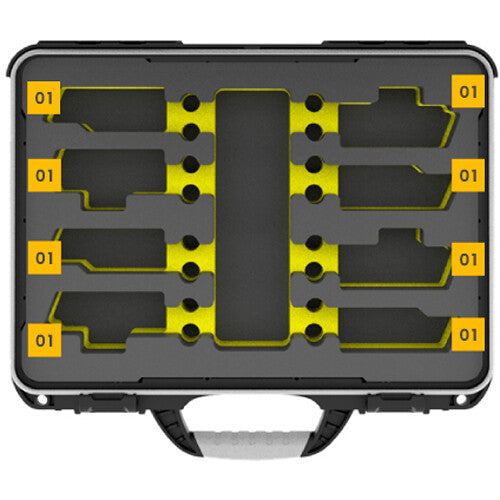 Foama N910 Case for 4 Sennheiser G4 Lav Lenses (Black with Yellow Insert)