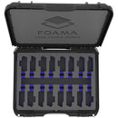 Foama N925 Case for 8 Sennheiser G4 Lav Lenses (Black with Blue Insert)
