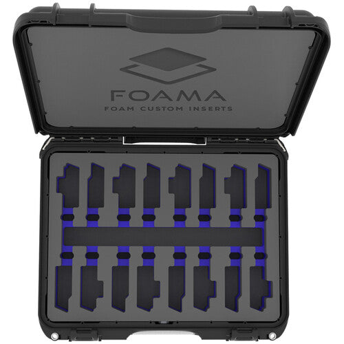 Foama N925 Case for 8 Sennheiser G4 Lav Lenses (Black with Blue Insert)