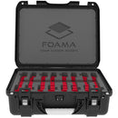 Foama N925 Case for 8 Sennheiser G4 Lav Lenses (Black with Red Insert)