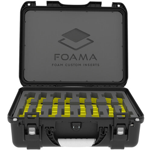 Foama N925 Case for 8 Sennheiser G4 Lav Lenses (Black with Yellow Insert)