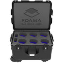 Foama Wheeled Hard Case for Set of Six ARRI Signature Prime Lenses (Blue Foam Insert)