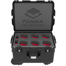 Foama Wheeled Hard Case for Set of Six ARRI Signature Prime Lenses (Red Foam Insert)