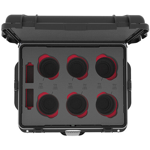 Foama Wheeled Hard Case for Set of Six ARRI Signature Prime Lenses (Red Foam Insert)