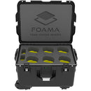 Foama Wheeled Hard Case for Set of Six ARRI Signature Prime Lenses (Yellow Foam Insert)