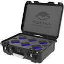 Foama N930 Hard Case with Foam Insert for Set of 6 Canon FD Lenses (Blue Insert)