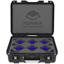 Foama N930 Hard Case with Foam Insert for Set of 6 Canon FD Lenses (Blue Insert)