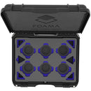 Foama N930 Hard Case with Foam Insert for Set of 6 Canon FD Lenses (Blue Insert)