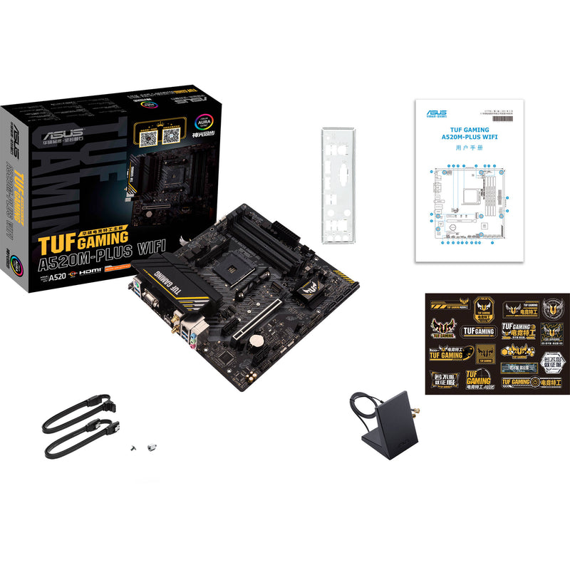 ASUS TUF GAMING A520M-PLUS WIFI AM4 Micro-ATX Motherboard