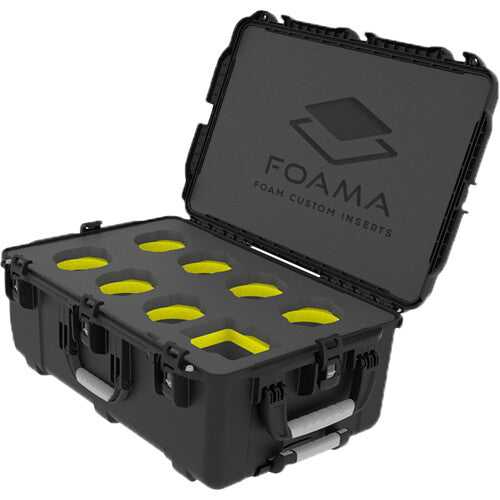Foama Wheeled Hard Case with Foam Insert for Set of 7 Canon Sumire Prime Lenses (Yellow Insert)