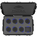 Foama Wheeled Hard Case with Foam Insert for Set of 7 Canon Sumire Prime Lenses (Blue Insert)