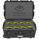 Foama Wheeled Hard Case with Foam Insert for Set of 7 Canon Sumire Prime Lenses (Yellow Insert)