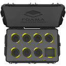 Foama Wheeled Hard Case with Foam Insert for Set of 7 Canon Sumire Prime Lenses (Yellow Insert)