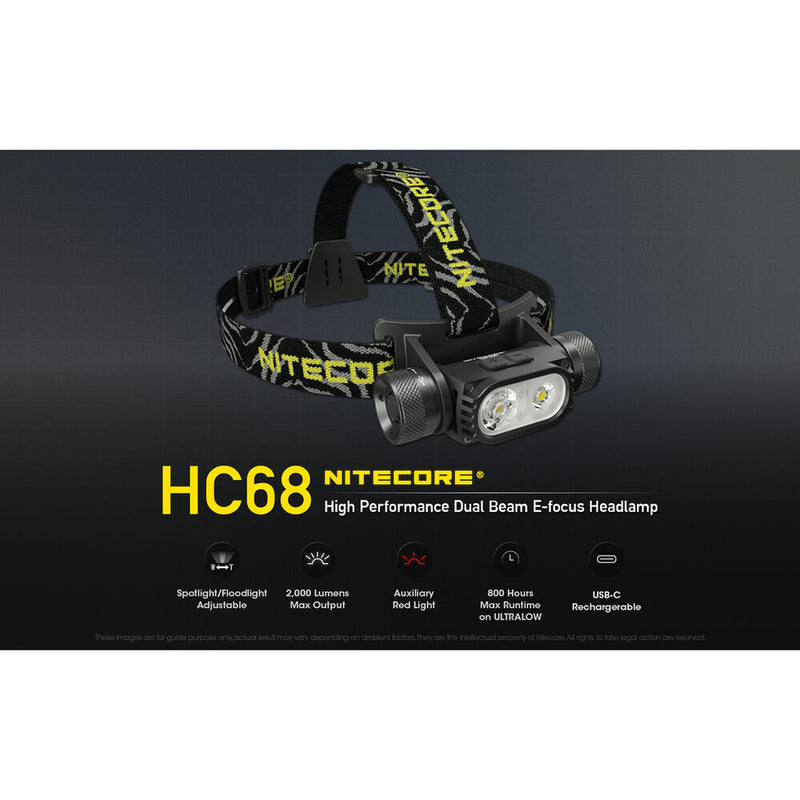 Nitecore HC68 Rechargeable LED Headlamp