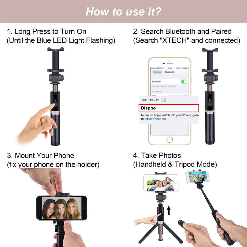 Apexel Selfie Stick Tripod for Smartphones