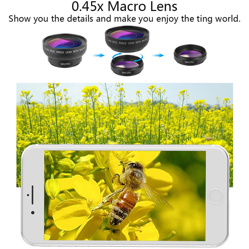 Apexel 0.45x Wide-Angle & 12.5x Macro Lens