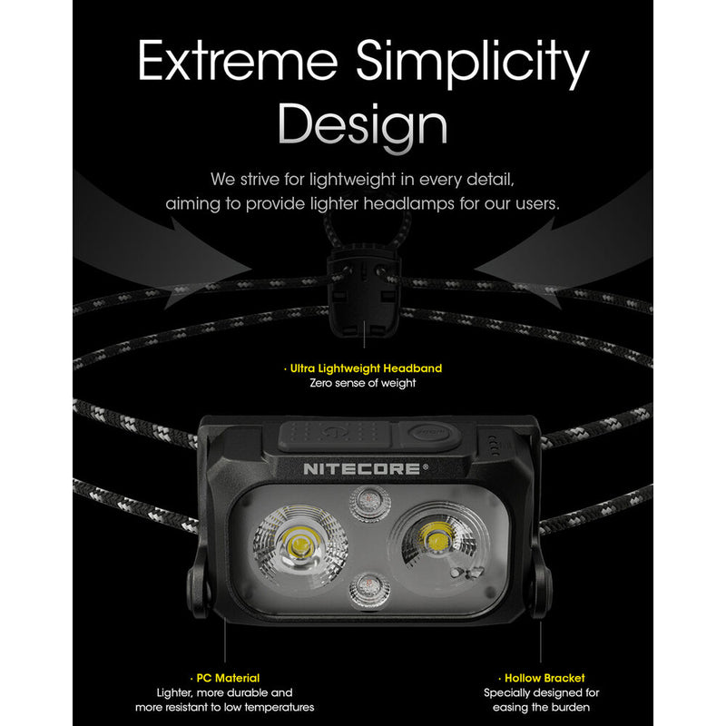 Nitecore NU25-UL Rechargeable Headlamp with Paracord Headband