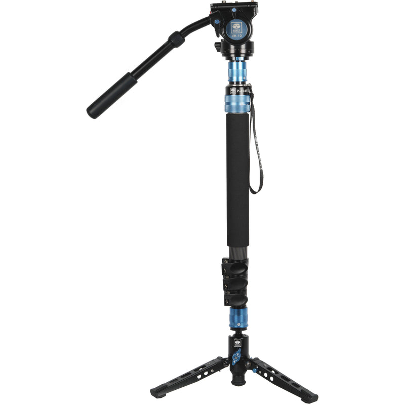 Sirui P-424FS 4-Section Carbon Fiber Monopod&nbsp;with VH-10 Video Head