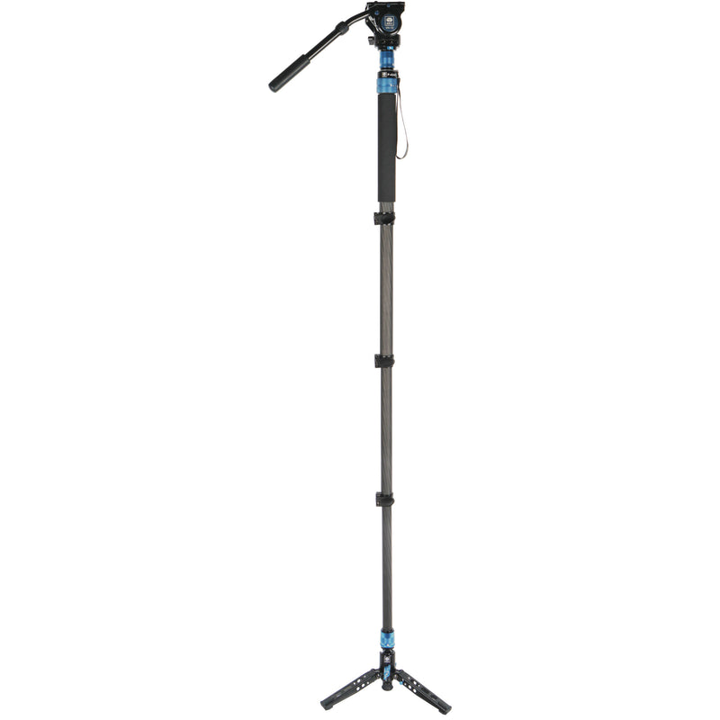 Sirui P-424FS 4-Section Carbon Fiber Monopod&nbsp;with VH-10 Video Head