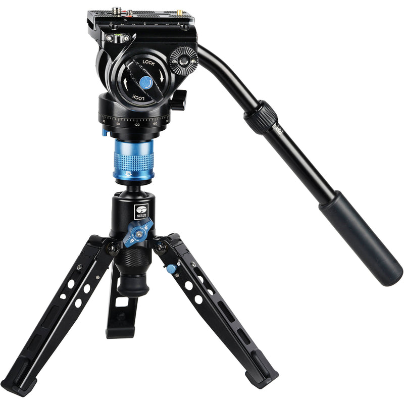 Sirui P-424FS 4-Section Carbon Fiber Monopod&nbsp;with VH-10 Video Head