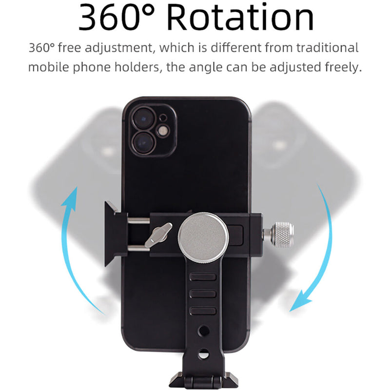 XILETU Smartphone Holder with 360-Degree Rotation & Arca-Type Plate