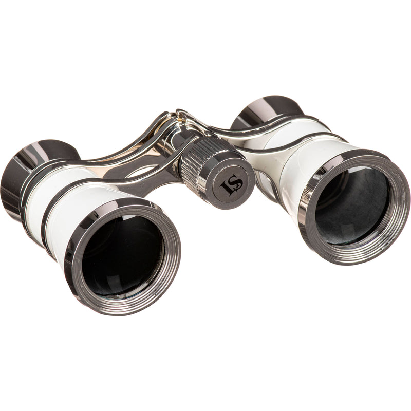 LaScala Optics 3x25 Aida Opera Glasses (White & Silver)