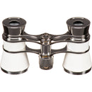 LaScala Optics 3x25 Aida Opera Glasses (White & Silver)