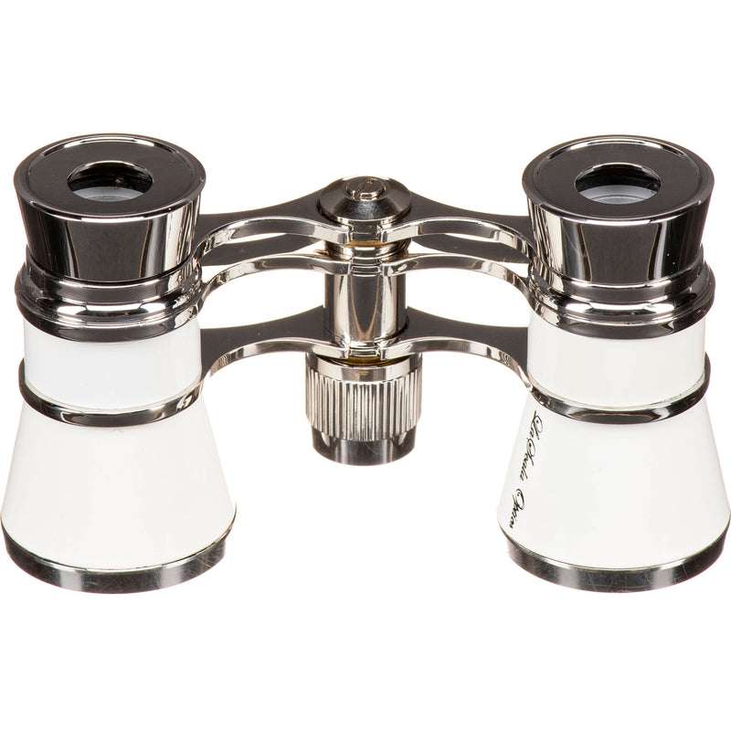 LaScala Optics 3x25 Aida Opera Glasses (White & Silver)