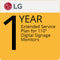 LG 1-Year Extended Service Plan for 110" Digital Signage Monitors