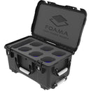 Foama Wheeled Hard Case for Set of Six Sigma Cine Lenses (Blue Foam Insert)