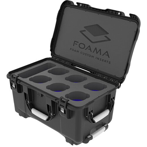 Foama Wheeled Hard Case for Set of Six Sigma Cine Lenses (Blue Foam Insert)