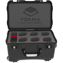 Foama Wheeled Hard Case for Set of Six Sigma Cine Lenses (Red Foam Insert)