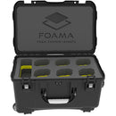 Foama Wheeled Hard Case for Set of Six Sigma Cine Lenses (Yellow Foam Insert)