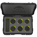 Foama Wheeled Hard Case for Set of Six Sigma Cine Lenses (Yellow Foam Insert)