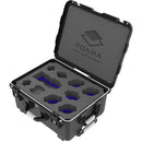 Foama Wheeled Hard Case for Set of 8 Zeiss Contax Lenses (Blue Foam Insert)