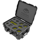 Foama Wheeled Hard Case for Set of 8 Zeiss Contax Lenses (Yellow Foam Insert)