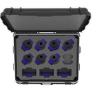 Foama Wheeled Hard Case for Set of Eight 15-55mm Zeiss Contax Lenses (Blue Foam Insert)