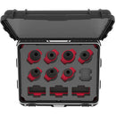 Foama Wheeled Hard Case for Set of Eight 15-55mm Zeiss Contax Lenses (Red Foam Insert)