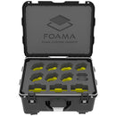 Foama Wheeled Hard Case for Set of Eight 15-55mm Zeiss Contax Lenses (Yellow Foam Insert)