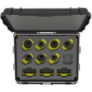 Foama Wheeled Hard Case for Set of Eight 15-55mm Zeiss Contax Lenses (Yellow Foam Insert)