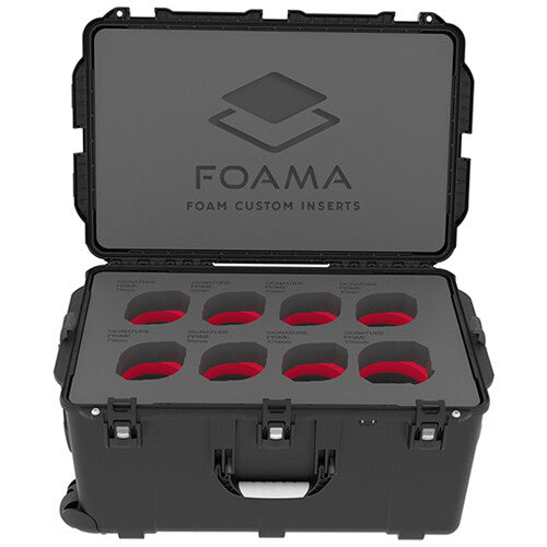 Foama Wheeled Hard Case for Set of Eight ARRI Signature Primes (Red Foam Insert)