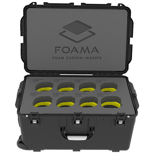 Foama Wheeled Hard Case for Set of Eight ARRI Signature Primes (Yellow Foam Insert)
