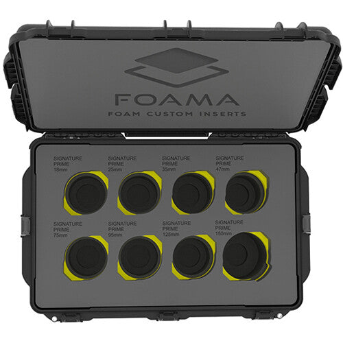 Foama Wheeled Hard Case for Set of Eight ARRI Signature Primes (Yellow Foam Insert)