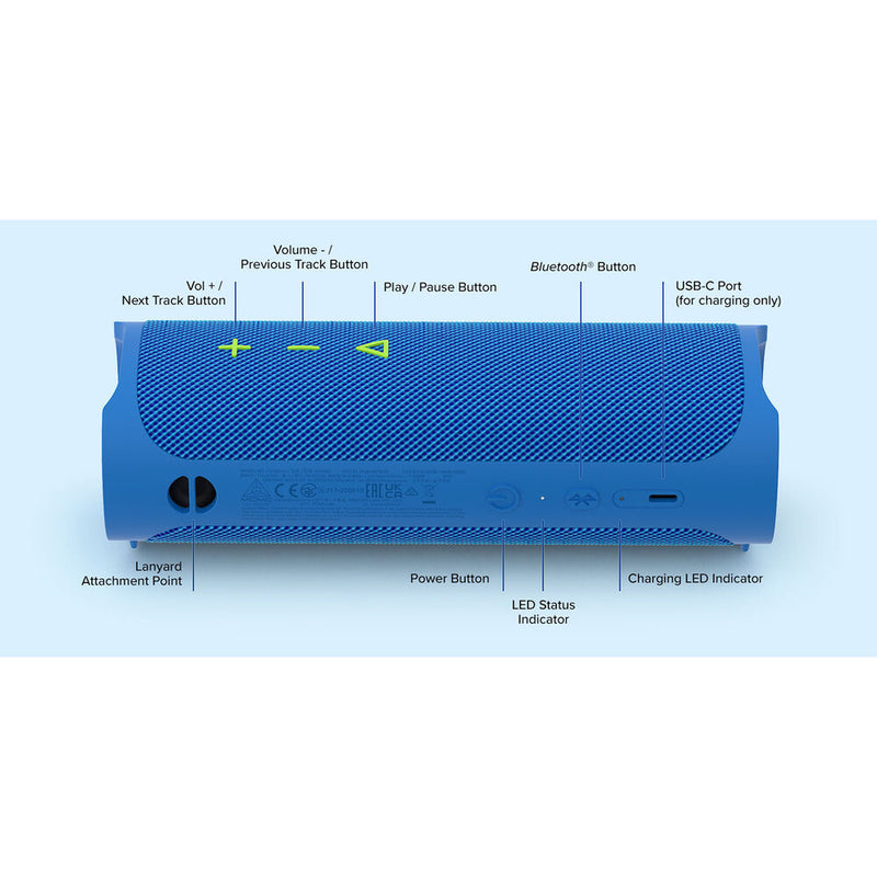 Creative Labs MUVO Go Waterproof Bluetooth Speaker (Cloud Blue)