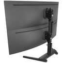 Atdec Freestanding Heavy-Duty Dual Vertical Monitor Mount (Black)