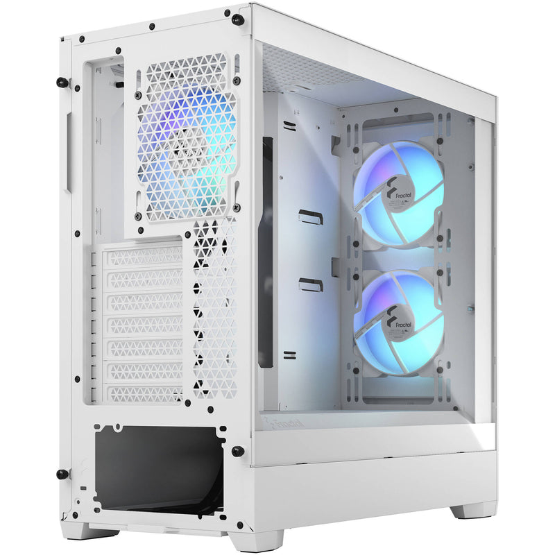 Fractal Design Pop Air RGB Mid-Tower Case (White Tempered Glass, Clear Tint)