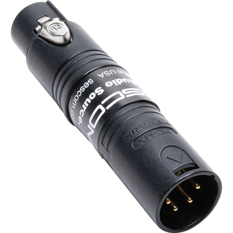 Sescom NHA3F4M 3-Pin Female to 4-Pin Male Inline Adapter Barrel